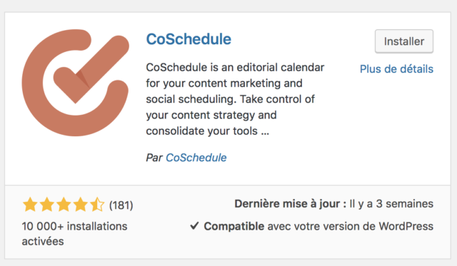 CoSchedule Installazione WordPpess