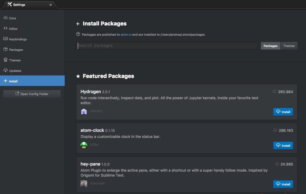 Atom packages