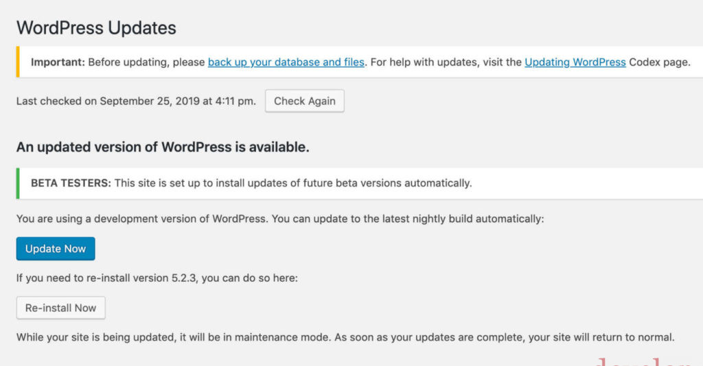 Installare una versione Beta/RC di WordPress